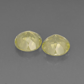 Gemas de cuarzo amarillo natural de  ct, corte redondo, VVS-VS