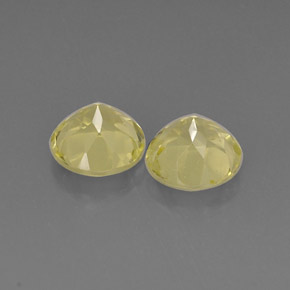 Gemas de cuarzo amarillo natural de  ct, corte redondo, VVS-VS