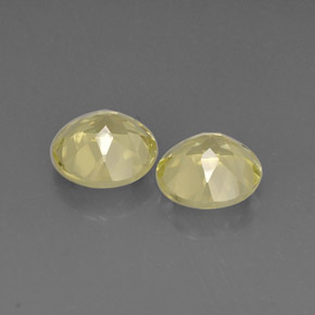 Gemas de cuarzo amarillo natural de  ct, corte redondo, VVS-VS