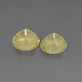 Gemas de cuarzo amarillo natural de  ct, corte redondo, VVS-VS