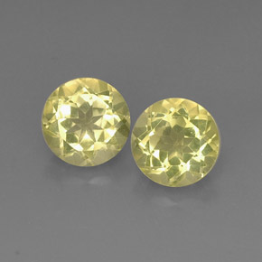 Gemas de cuarzo amarillo natural de  ct, corte redondo, VVS-VS