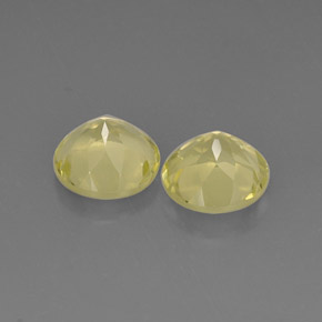 Gemas de cuarzo amarillo natural de  ct, corte redondo, VVS-VS