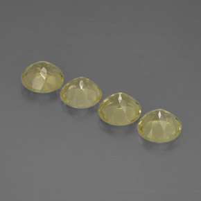 Gemas de cuarzo amarillo natural de  ct, corte redondo, VVS-VS