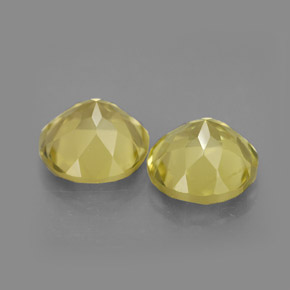Gemas de cuarzo amarillo natural de  ct, corte redondo, VVS-VS