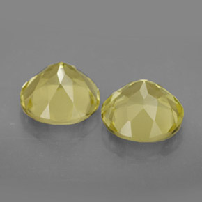 Gemas de cuarzo amarillo natural de  ct, corte redondo, VVS-VS