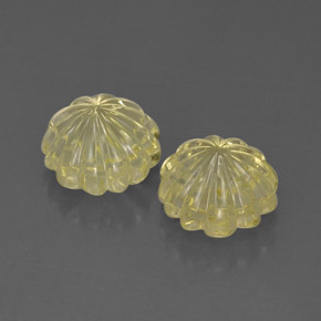 Gemas de cuarzo amarillo natural de  ct, corte flor, transparente