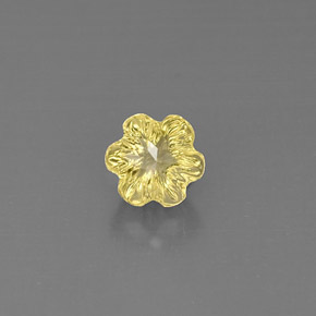 Cuarzo amarillo natural de 2,19 ct, corte flor, transparente