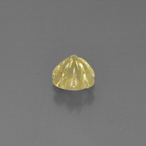 Cuarzo amarillo natural de 2,19 ct, corte flor, transparente