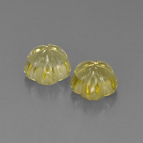 Gemas de cuarzo amarillo natural de  ct, corte flor, transparente