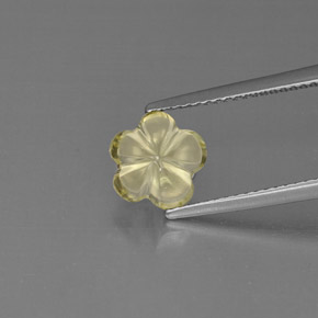 Cuarzo amarillo natural de 1,86 ct, corte flor, transparente