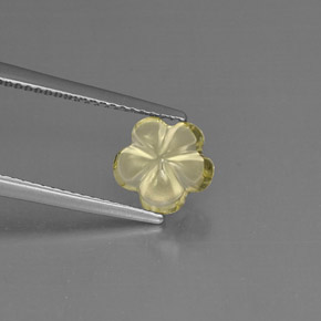 Cuarzo amarillo natural de 1,86 ct, corte flor, transparente