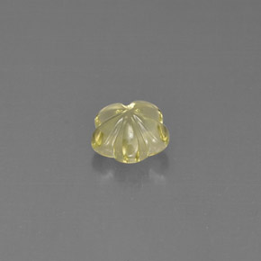Cuarzo amarillo natural de 1,86 ct, corte flor, transparente