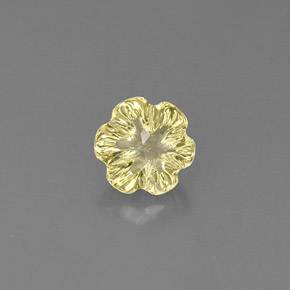 Cuarzo amarillo natural de 2,62 ct, corte flor, transparente
