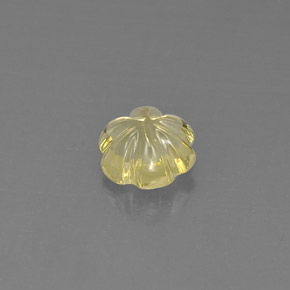 Cuarzo amarillo natural de 2,62 ct, corte flor, transparente