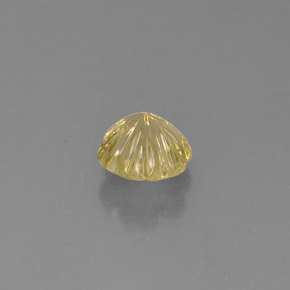 Cuarzo amarillo natural de 2,47 ct, corte flor, transparente
