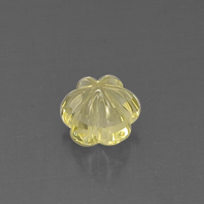 Cuarzo amarillo natural de 2,42 ct, corte flor, transparente