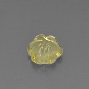 Cuarzo amarillo natural de 2,98 ct, corte flor, transparente