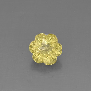 Cuarzo amarillo natural de 2,52 ct, corte flor, transparente