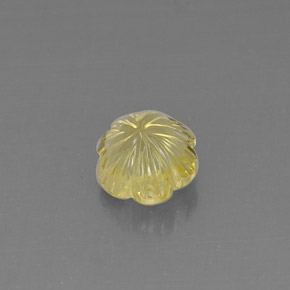 Cuarzo amarillo natural de 2,52 ct, corte flor, transparente