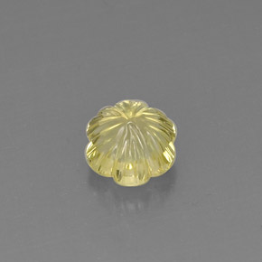 Cuarzo amarillo natural de 2,57 ct, corte flor, transparente