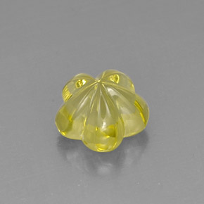 Cuarzo amarillo natural de 6,47 ct, corte flor, transparente