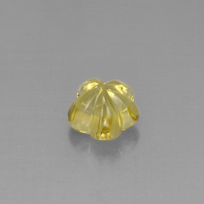 Cuarzo amarillo natural de 2,49 ct, corte flor, transparente