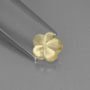 Cuarzo amarillo natural de 1,77 ct, corte flor, transparente