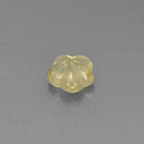 Cuarzo amarillo natural de 1,77 ct, corte flor, transparente