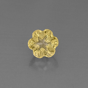 Cuarzo amarillo natural de 2,93 ct, corte flor, transparente