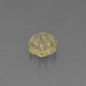 Cuarzo amarillo natural de 2,93 ct, corte flor, transparente