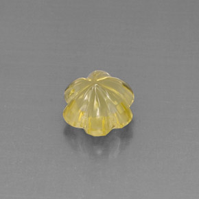 Cuarzo Limón natural de 3.66 ct, Corte Flor, Transparente