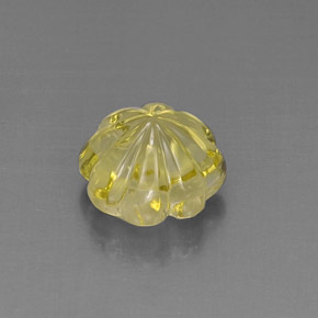 Cuarzo amarillo natural de 7,42 ct, corte flor, transparente
