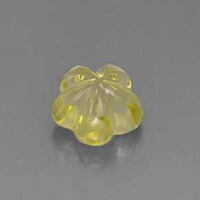 Cuarzo amarillo natural de 6,69 ct, corte flor, transparente