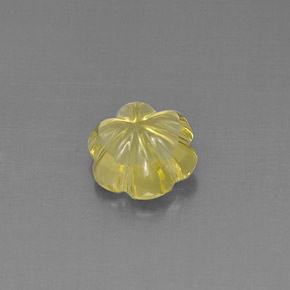 Cuarzo amarillo natural de 3,40 ct, corte flor, transparente