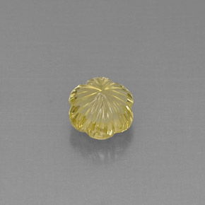 Cuarzo amarillo natural de 2,67 ct, corte flor, transparente
