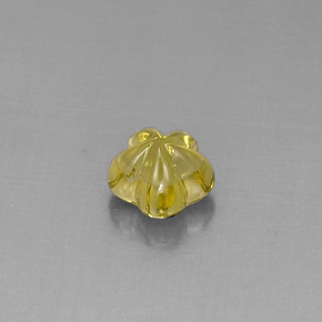 Cuarzo amarillo natural de 2,52 ct, corte flor, transparente