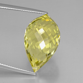 Cuarzo Limón natural de 22.69 ct, Corte Briolette, VVS-VS