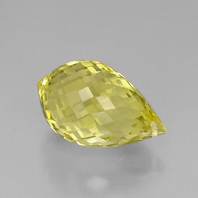 Cuarzo Limón natural de 22.69 ct, Corte Briolette, VVS-VS