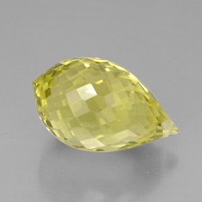 Cuarzo amarillo natural de 24,29 ct, briolette, VVS-VS