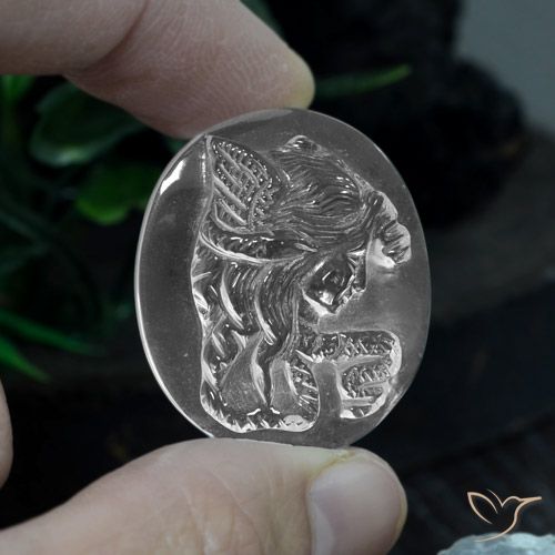37.48ct Natural Blanco claro Cuarzo, Ovalada, Transparente