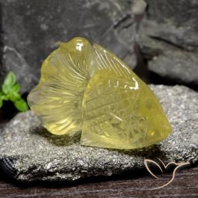 Cuarzo amarillo natural de 60,55 ct, forma elegante, transparente
