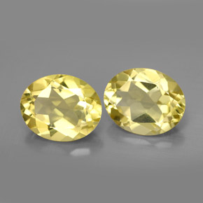Gemas de cuarzo amarillo natural de  ct, corte óvalo, VVS