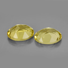 Gemas de cuarzo amarillo natural de  ct, corte óvalo, VVS