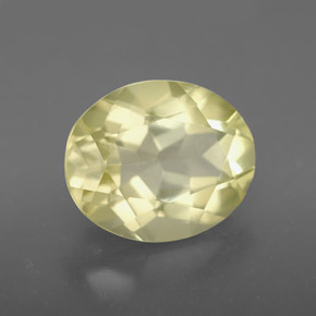 Cuarzo Limón natural de 3.18 ct, Corte Óvalo, VVS