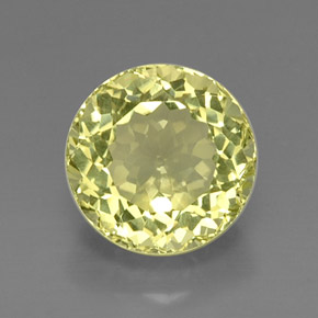Cuarzo amarillo natural de 8,39 ct, corte redondo, VVS