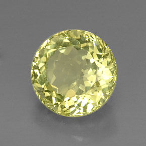 Cuarzo amarillo natural de 8,39 ct, corte redondo, VVS