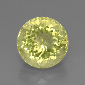 Cuarzo Limón natural de 8.47 ct, Corte Redondo, VVS