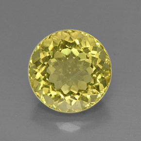 Cuarzo Limón natural de 7.13 ct, Corte Redondo, VVS-VS