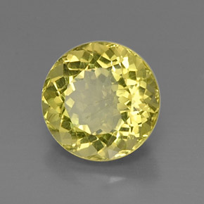 Cuarzo Limón natural de 7.13 ct, Corte Redondo, VVS-VS
