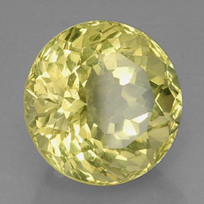 Cuarzo Limón natural de 9.62 ct, Corte Redondo, VS